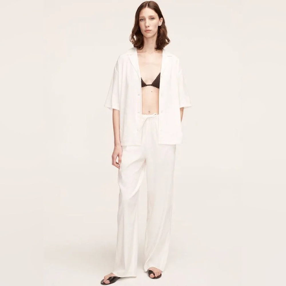 Rebecca Taylor Stretch Linen Pull-on Pant